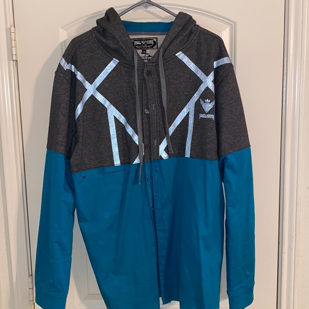Jewel House designer Mens hooded shirt
